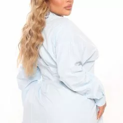 Fashion Nova Estella Shirt Dress - Light Blue 16 Fashion Nova Estella Shirt Dress - Light Blue -Fashion Nova Dresses Shop 05 03 22Studio1 KJ AC 10 38 32 10 HF21F653 LightBlue 2513 PLUS PB