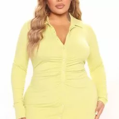 Fashion Nova Nicole Ribbed Shirt Dress - Lime 15 Fashion Nova Nicole Ribbed Shirt Dress - Lime -Fashion Nova Dresses Shop 05 03 22Studio1 KJ AC 11 54 21 25 HF22A607 Lime 2668 PLUS PB