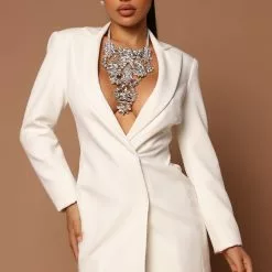 Fashion Nova Daniella Blazer Mini Dress - White -Fashion Nova Dresses Shop 05 03 22Studio5 CE KP 10 54 58 17 B15357 White R 3659 KS