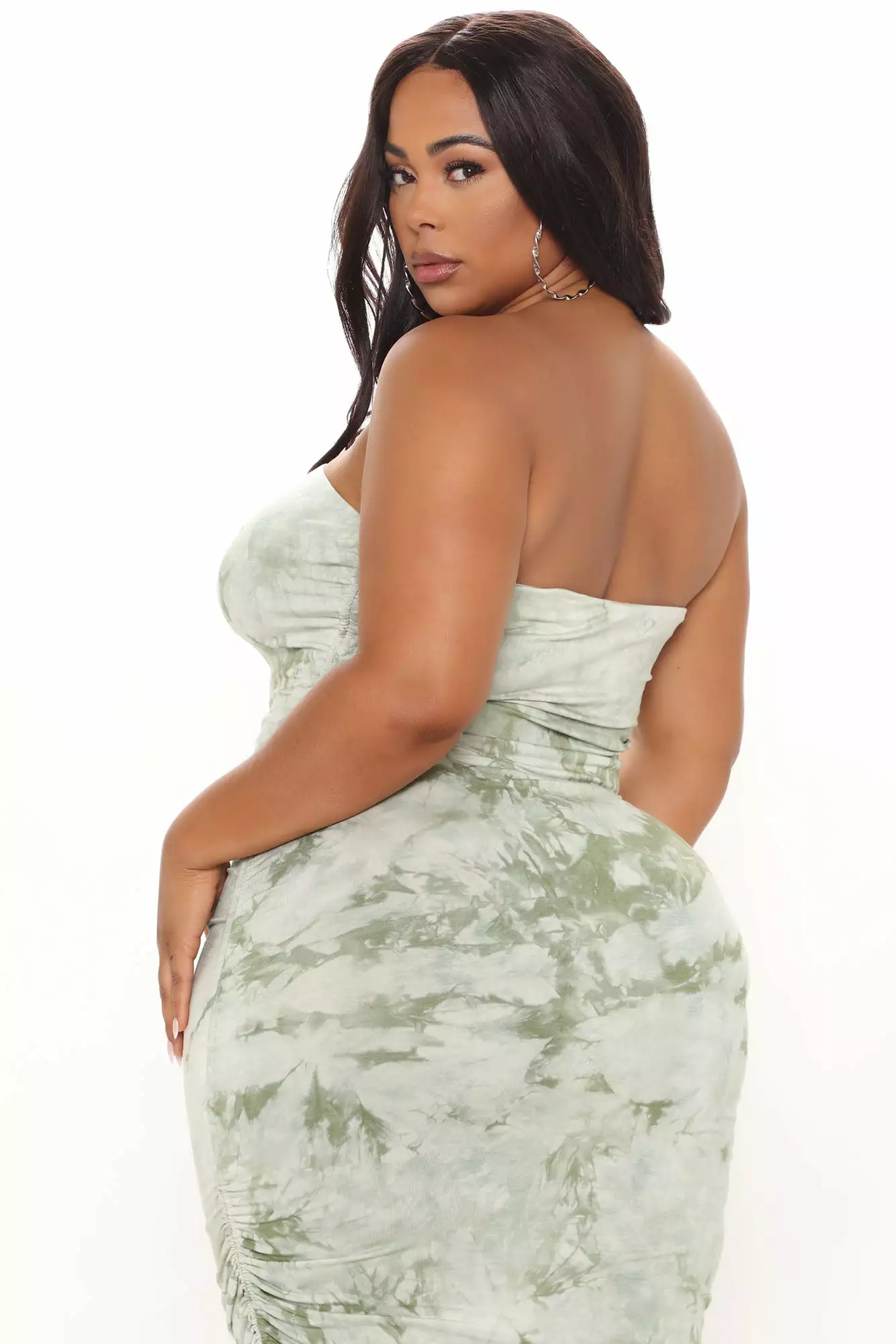 Fashion Nova Give Me Space Tie Dye Midi Dress - Sage/combo 13 Fashion Nova Give Me Space Tie Dye Midi Dress - Sage/combo - Image 11