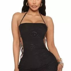Fashion Nova Petite Til The Morning Micro Mini Dress - Black
