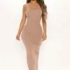 Fashion Nova Janessa Lace Up Maxi Dress - Taupe -Fashion Nova Dresses Shop 05 06 21Studio2 ME KP 13 37 10 46 JD42706 Taupe 7182 WG