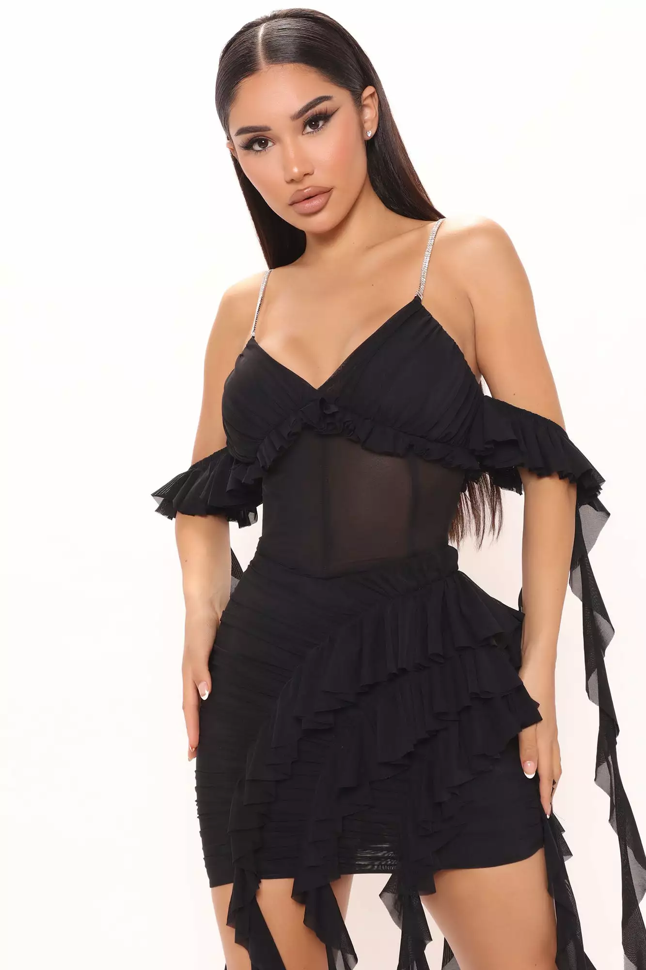 Fashion Nova Delilah Off Shoulder Mini Dress - Black 4 Fashion Nova Delilah Off Shoulder Mini Dress - Black - Image 2