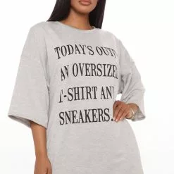Fashion Nova Stating Facts T Shirt Dress - Grey -Fashion Nova Dresses Shop 05 07 20Studio1 RM CP 13 16 04 49 JS970 Grey 4053 WG
