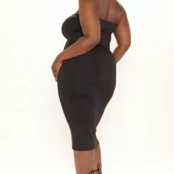 Fashion Nova Tanya Double Lined Midi Dress - Black -Fashion Nova Dresses Shop 05 09 22Studio2 MS DJ 13 43 36 39 JD45864 Black 1502 PLUS SG