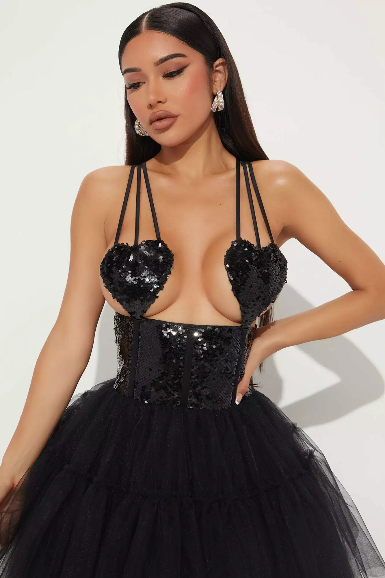 Fashion Nova Queen Of Hearts Mini Dress - Black 7 Fashion Nova Queen Of Hearts Mini Dress - Black - Image 5