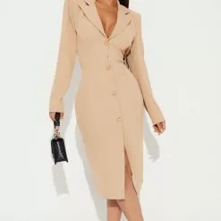 Fashion Nova Work For Me Blazer Midi Dress - Taupe -Fashion Nova Dresses Shop 05 09 22Studio4 CS MR 16 49 49 9 BD2737 Taupe 21750 SHINTANI EH