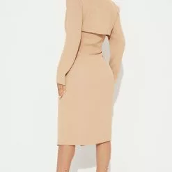 Fashion Nova Work For Me Blazer Midi Dress - Taupe -Fashion Nova Dresses Shop 05 09 22Studio4 CS MR 16 49 49 9 BD2737 Taupe 21769 SHINTANI EH