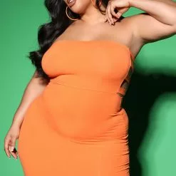 Fashion Nova Dani Midi Dress - Orange -Fashion Nova Dresses Shop 05 10 22Studio5 SN KP 08 20 00 5 JD44459 Orange 12009 PLUS PB