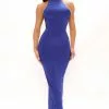 Fashion Nova Adrian Backless Maxi Dress - Royal