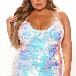 Fashion Nova Kristina Sequin Mini Dress - White -Fashion Nova Dresses Shop 05 13 22Studio1 ME DJ 13 56 51 41 SK0524 White 6169 PLUS KS
