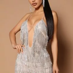 Fashion Nova Destiny Rhinestone Fringe Mini Dress - Nude -Fashion Nova Dresses Shop 05 13 22Studio5 SN CM 11 10 11 11 GWC018 Nude 3552 EH