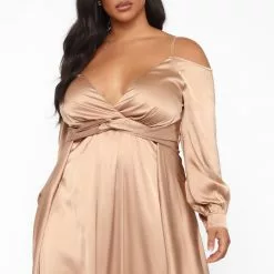 Fashion Nova Mansion Dinner Party Satin Gown - Gold/Brown -Fashion Nova Dresses Shop 05 15 17 MS 17 50 41 40 DWR11457 GoldBrown 2208 CROP AG copy scaled