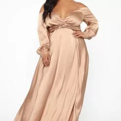 Fashion Nova Mansion Dinner Party Satin Gown - Gold/Brown -Fashion Nova Dresses Shop 05 15 17 MS 17 50 42 40 DWR11457 GoldBrown 2209 AG scaled