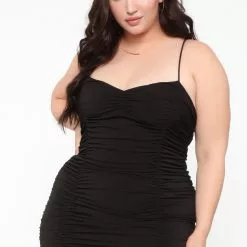 Fashion Nova Perfect Figure Ruched Midi Dress - Black -Fashion Nova Dresses Shop 05 15 17 ms 16 17 34 5 ibd9523n black p 1627 kl kl scaled