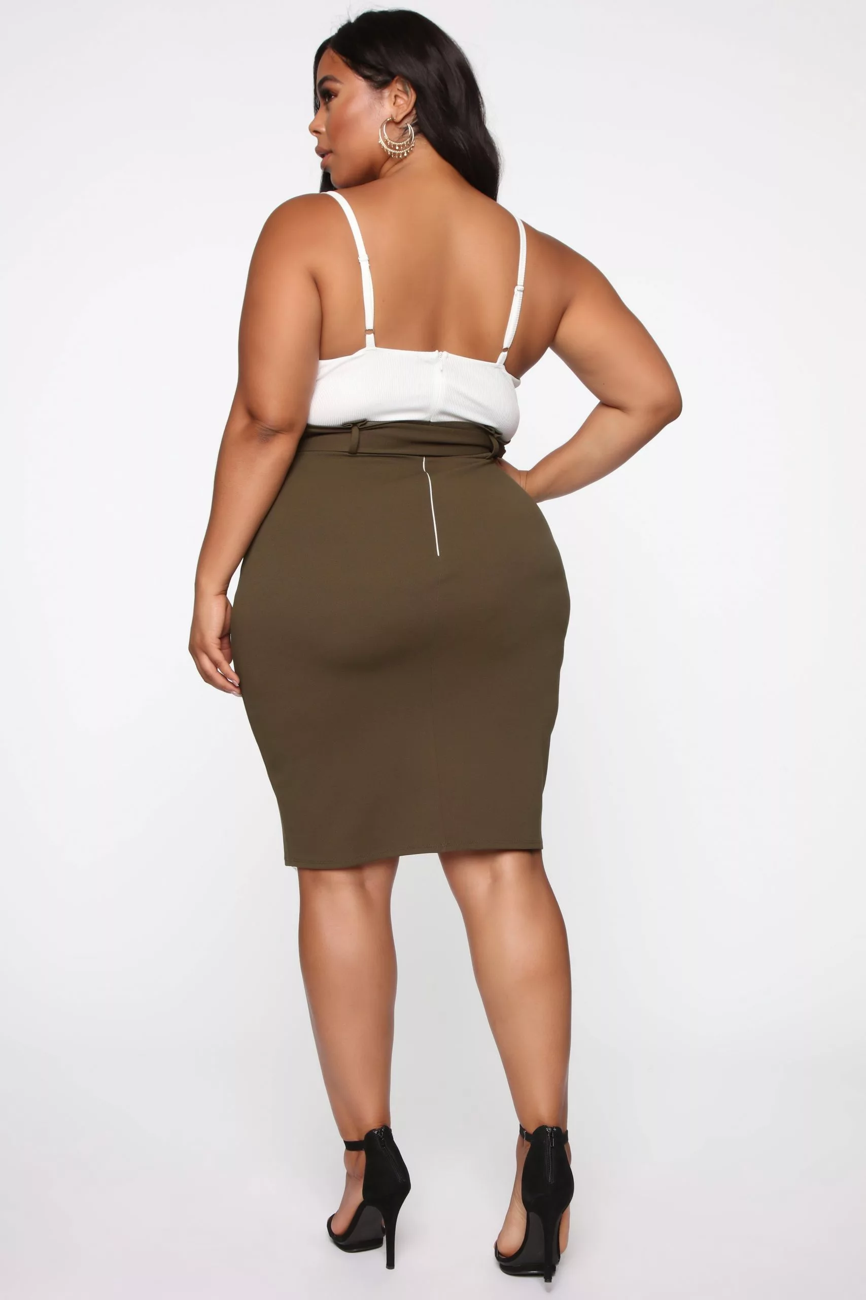 Fashion Nova Favorite Memory Midi Dress - Olive/White 11 Fashion Nova Favorite Memory Midi Dress - Olive/White - Image 9