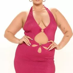 Fashion Nova Bringing The Heat Metallic Mini Dress - Magenta -Fashion Nova Dresses Shop 05 16 22Studio2 SN KP 15 34 03 61 782198FAN Magenta 3660 PLUS WG