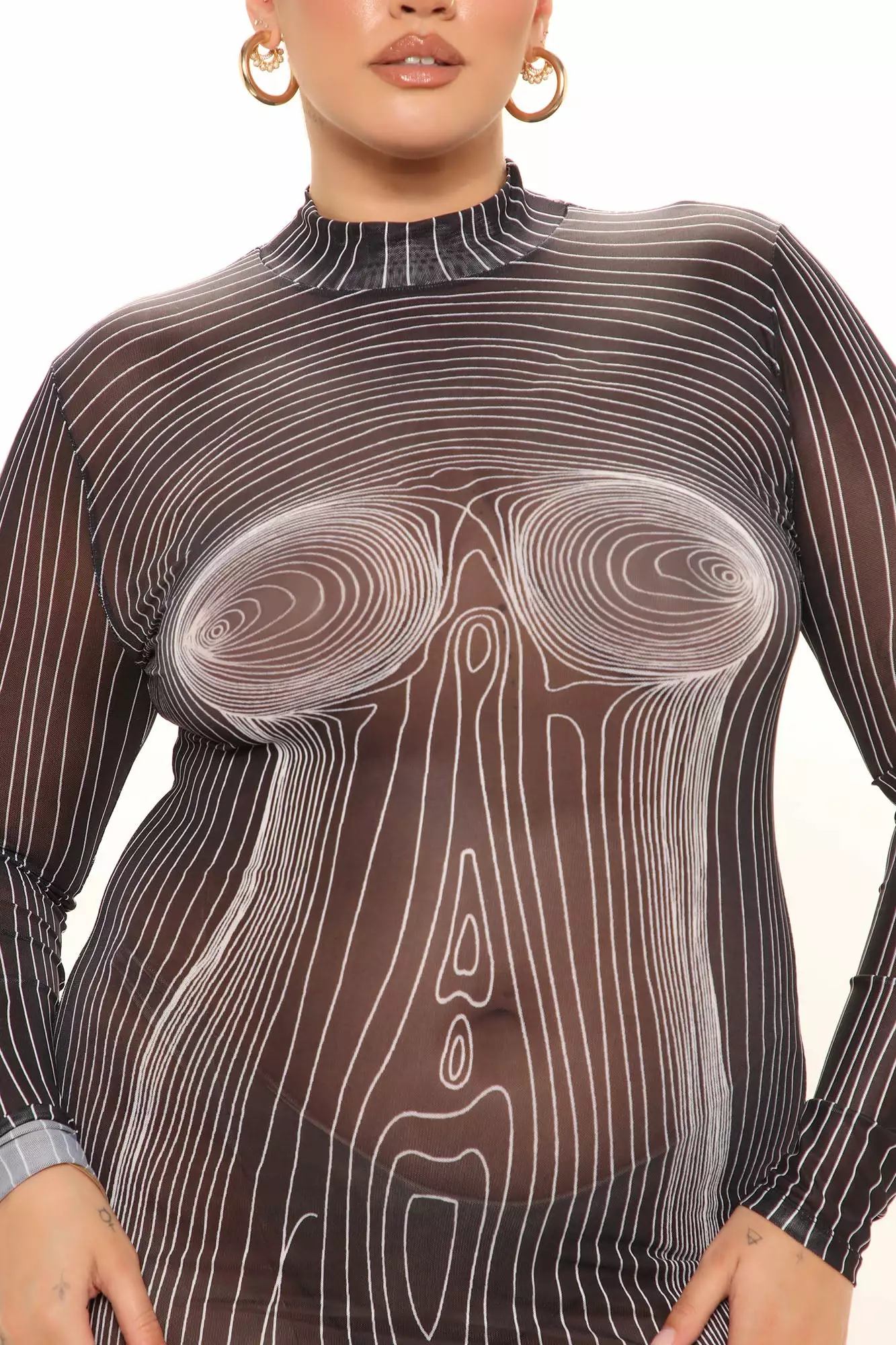 Fashion Nova Centerpiece Mesh Mini Dress - Black/combo 9 Fashion Nova Centerpiece Mesh Mini Dress - Black/combo - Image 7