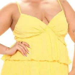 Fashion Nova Sweet Daydream Mini Dress - Yellow -Fashion Nova Dresses Shop 05 16 22Studio2 SN KP 15 49 29 67 32282SK Yellow 3710 PLUS EH