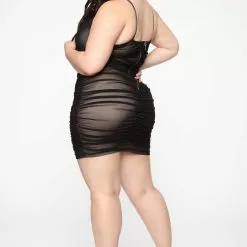 Fashion Nova Silent Killer Ruched Mini Dress - Black -Fashion Nova Dresses Shop 05 17 19 Studio 3 JP 11 49 11 35 JD0530 Black 1025 WG scaled