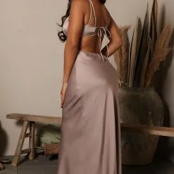 Fashion Nova Alysha Satin Maxi Dress - Mocha -Fashion Nova Dresses Shop 05 18 22Studio1 ME DJ 11 45 56 2 FS22E817 Mocha P 0751 SG