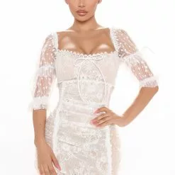 Fashion Nova Angel Baby Lace Mini Dress - White -Fashion Nova Dresses Shop 05 20 20Studio2 PA SD 13 51 05 34 LD51603A White 1397 KL