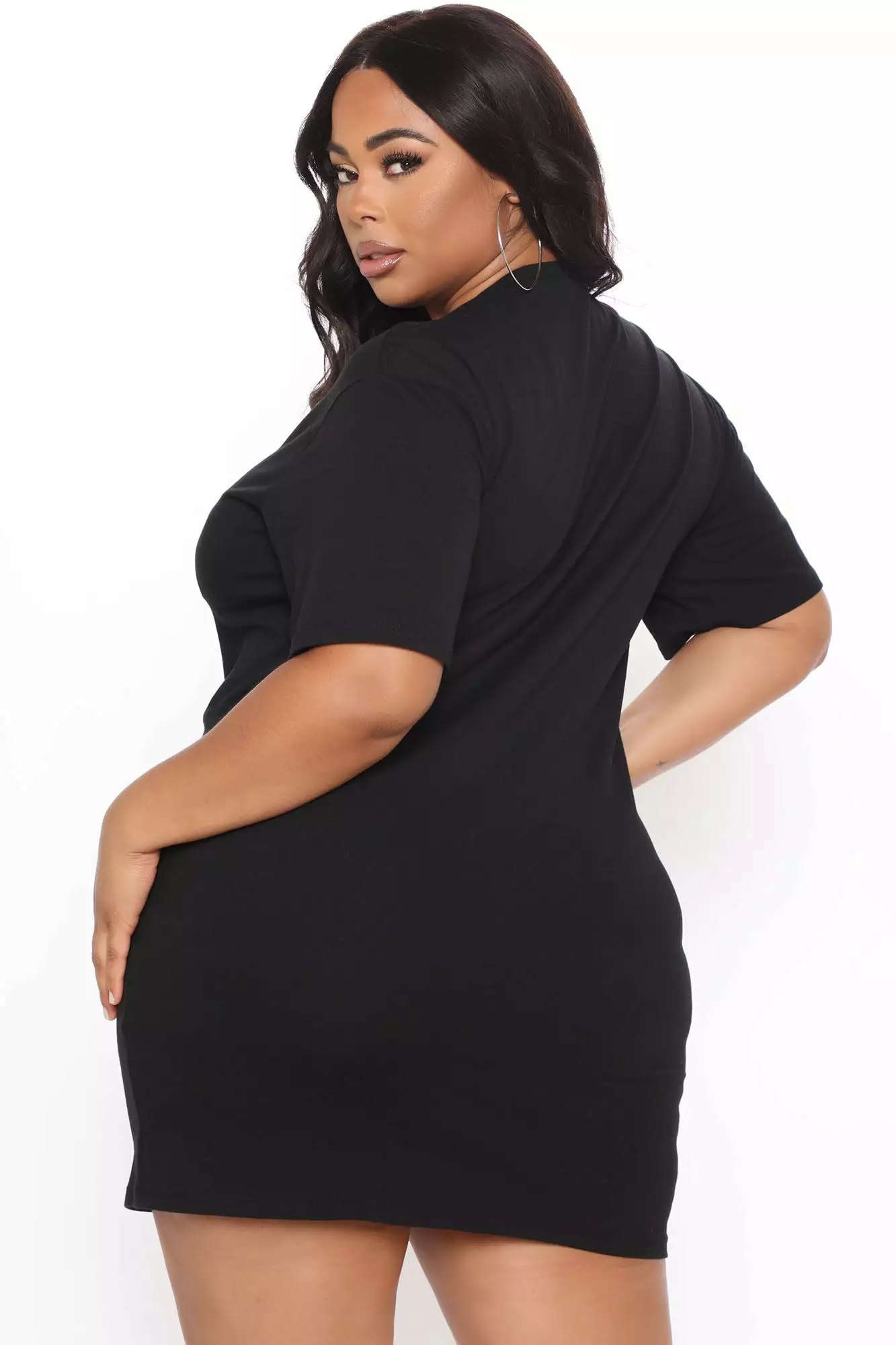 Fashion Nova Thanks Enjoy T-Shirt Dress - Black 10 Fashion Nova Thanks Enjoy T-Shirt Dress - Black - Image 9