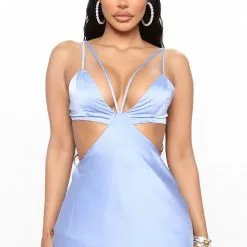 Fashion Nova Alysha Satin Maxi Dress - Blue -Fashion Nova Dresses Shop 05 20 22Studio3 SN CM 14 33 58 27 FS22E817 Blue P 0255 EH