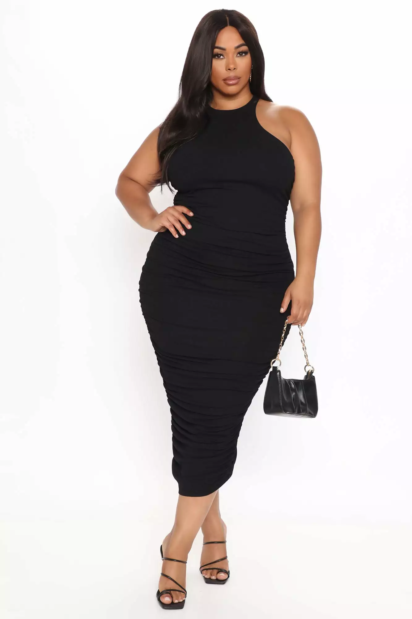 Fashion Nova Living For It Ribbed Midi Dress - Black 8 Fashion Nova Living For It Ribbed Midi Dress - Black - Image 6