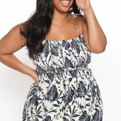 Fashion Nova Palm Tree Views Maxi Dress - Navy/combo -Fashion Nova Dresses Shop 05 21 21Studio3 DM JH 14 04 11 44 DM2005 Navy 2150 PLUS RA