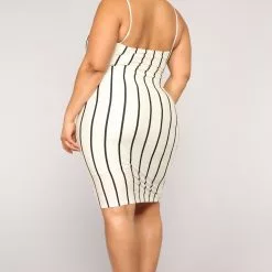 Fashion Nova Twerkin' And Workin' Stripe Dress - White -Fashion Nova Dresses Shop 05 25 18 Studio 1D7024 White 0350 8 scaled
