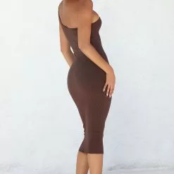 Fashion Nova Emma Snatched Midi Dress - Chocolate -Fashion Nova Dresses Shop 05 26 21Studio3 ME MS 11 49 12 46 D1404FN Chocolate 6888 WG RG