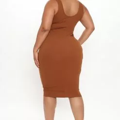 Fashion Nova Feeling Reborn Midi Dress - Brown 18 Fashion Nova Feeling Reborn Midi Dress - Brown -Fashion Nova Dresses Shop 05 27 21Studio1 RM KP 11 33 06 30 JD39756 Brown 0221 PLUS RA