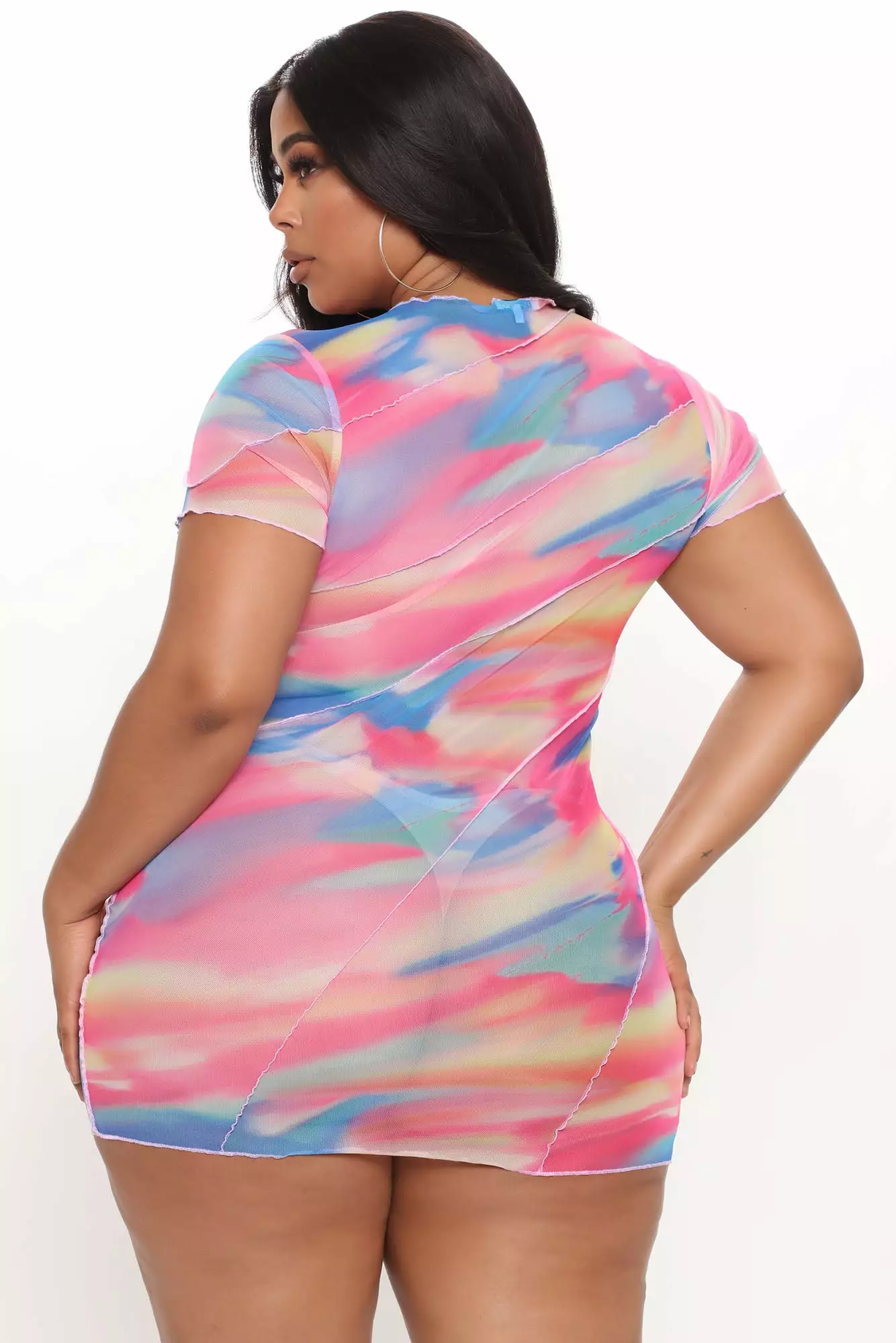 Fashion Nova Rainbow Harbor Mini Dress - Pink/combo 11 Fashion Nova Rainbow Harbor Mini Dress - Pink/combo - Image 9