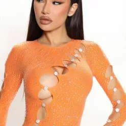 Fashion Nova Hot Topic Embellished Mini Dress - Orange -Fashion Nova Dresses Shop 05 27 22Studio3 MS 10 17 58 9 SK0622 Orange 0453 KS