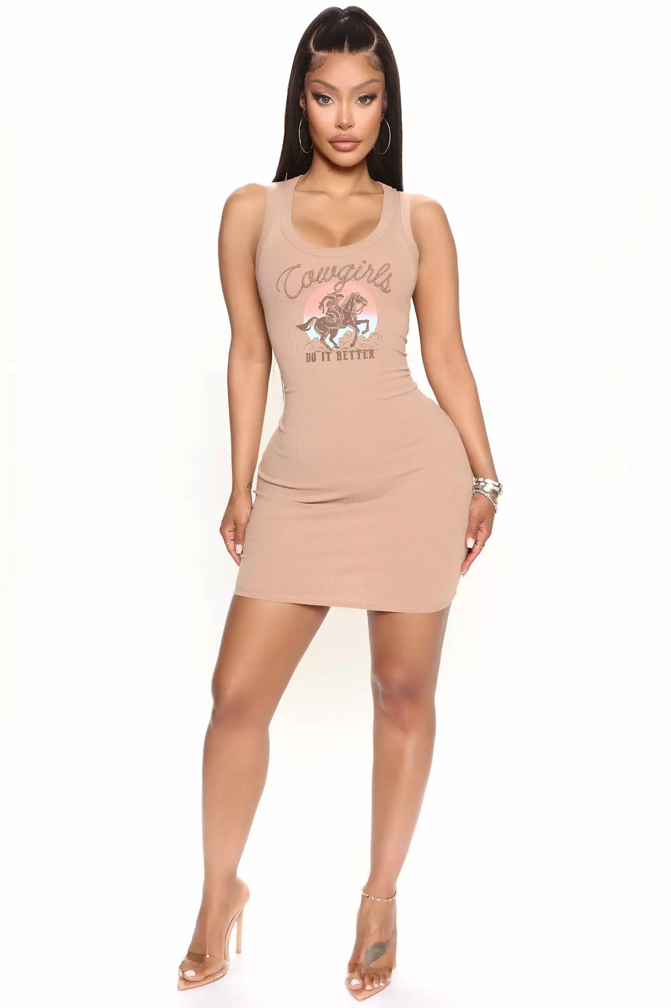 Fashion Nova Cowgirls Do It Better Sleeveless Mini Dress - Taupe 3 Fashion Nova Cowgirls Do It Better Sleeveless Mini Dress - Taupe