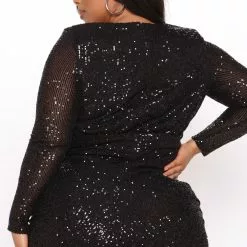 Fashion Nova Center Stage Sequin Mini Dress - Black -Fashion Nova Dresses Shop 06 01 21Studio3 RT SM 10 11 55 11 D10161 Black 0705 PLUS RG