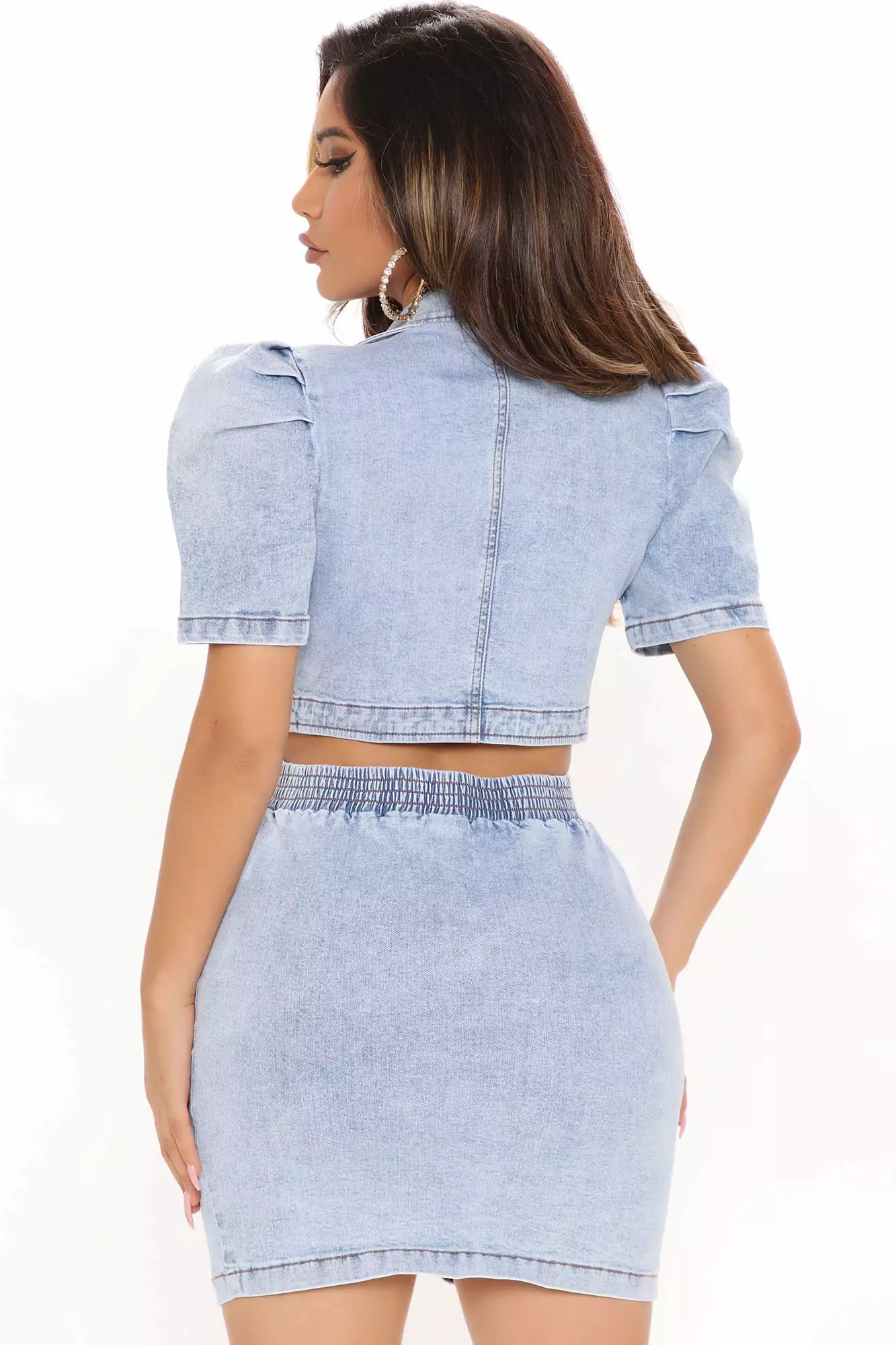 Fashion Nova Happiest Days Denim Mini Dress - Light Wash 6 Fashion Nova Happiest Days Denim Mini Dress - Light Wash - Image 4