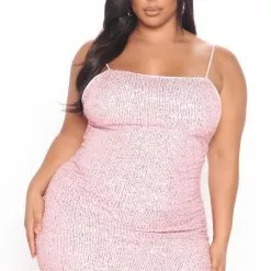 Fashion Nova Shine Bright Sequin Mini Dress - Pink -Fashion Nova Dresses Shop 06 02 21Studio3 DM TB 11 44 06 38 DGI3380 Pink 1683 PLUS KL