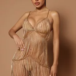 Fashion Nova Amelina Chainmail Mini Dress - Gold -Fashion Nova Dresses Shop 06 03 22Studio6 SN KP 09 50 25 4 GW22X2058 Gold 0262 PB