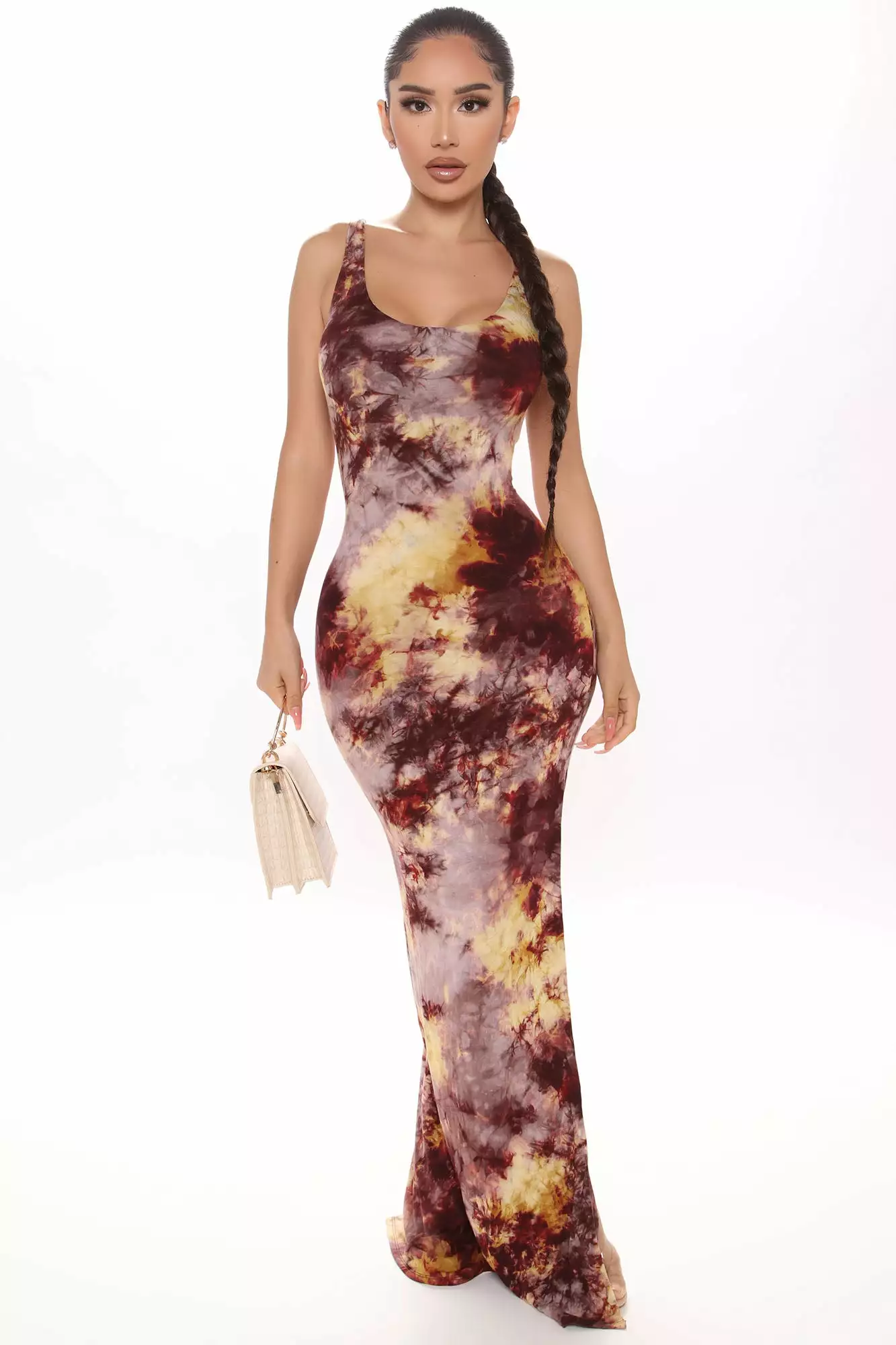 Fashion Nova Don't Let Her Go Tie Dye Dress - Brown 4 Fashion Nova Don't Let Her Go Tie Dye Dress - Brown - Image 2