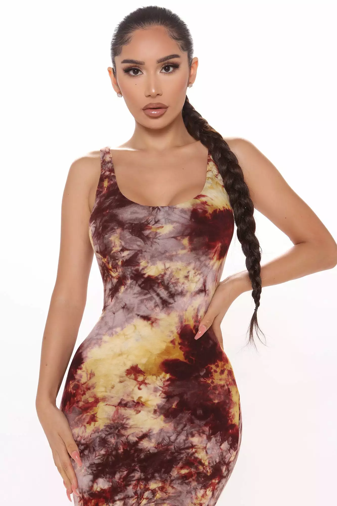 Fashion Nova Don't Let Her Go Tie Dye Dress - Brown 6 Fashion Nova Don't Let Her Go Tie Dye Dress - Brown - Image 4