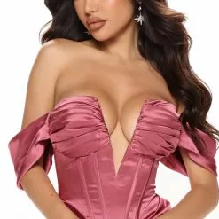 Fashion Nova Fancy This Satin Maxi Dress - Marsala -Fashion Nova Dresses Shop 06 07 22Studio2 ME KP 14 50 31 19 MD8006 Marsala 0087 PB