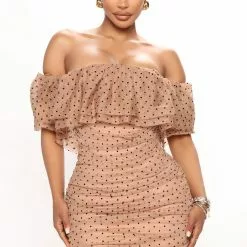 Fashion Nova Make Believe Bandage Mini Dress - Brown/combo -Fashion Nova Dresses Shop 06 07 22Studio4 CE AC 11 16 21 13 LD746 Browncombo 2518 JB
