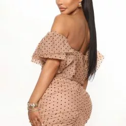 Fashion Nova Make Believe Bandage Mini Dress - Brown/combo -Fashion Nova Dresses Shop 06 07 22Studio4 CE AC 11 17 03 13 LD746 Browncombo 2526 JB