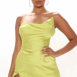 Fashion Nova Always Delicate Satin Mini Dress - Lime -Fashion Nova Dresses Shop 06 08 21Studio3 CE RL 15 12 27 72 A0503DFN Lime 2355 RG