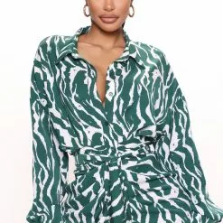 Fashion Nova Safari Vibes Maxi Dress - Green/combo -Fashion Nova Dresses Shop 06 08 22Studio3 ME RL 15 05 51 19 VD7699 Greencombo P 0353 PB