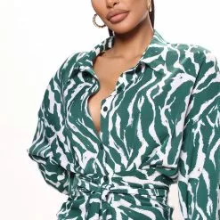 Fashion Nova Safari Vibes Maxi Dress - Green/combo -Fashion Nova Dresses Shop 06 08 22Studio3 ME RL 15 05 56 19 VD7699 Greencombo P 0355 PB
