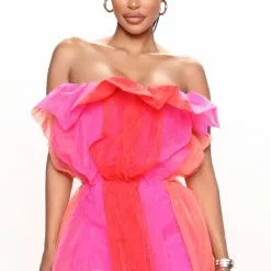 Fashion Nova Cutie Pie Mini Dress - Orange/combo