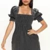 Fashion Nova The Moment Denim Babydoll Mini Dress - Black 1 Fashion Nova The Moment Denim Babydoll Mini Dress - Black -Fashion Nova Dresses Shop 06 09 22Studio2 SN KP 10 36 38 8 IMC7732DN Black 0082 PB
